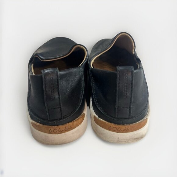 Olukai Women's Malua Slip On Size 8.5 Black Leather Boat Shoes - Picture 4 of 6